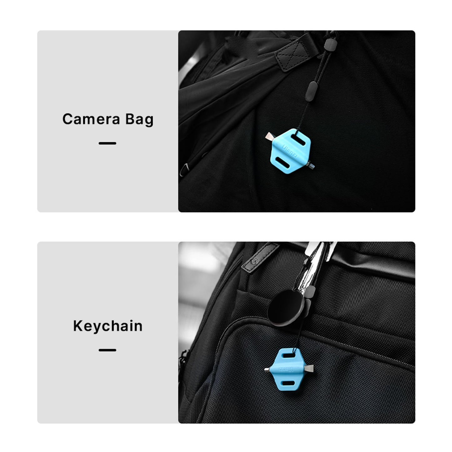 Uniqkart 2-in-1 Mini Screwdriver Dual Heads Straight Hexagonal Screw-Driver Portable Photography Accessory - Sky Blue