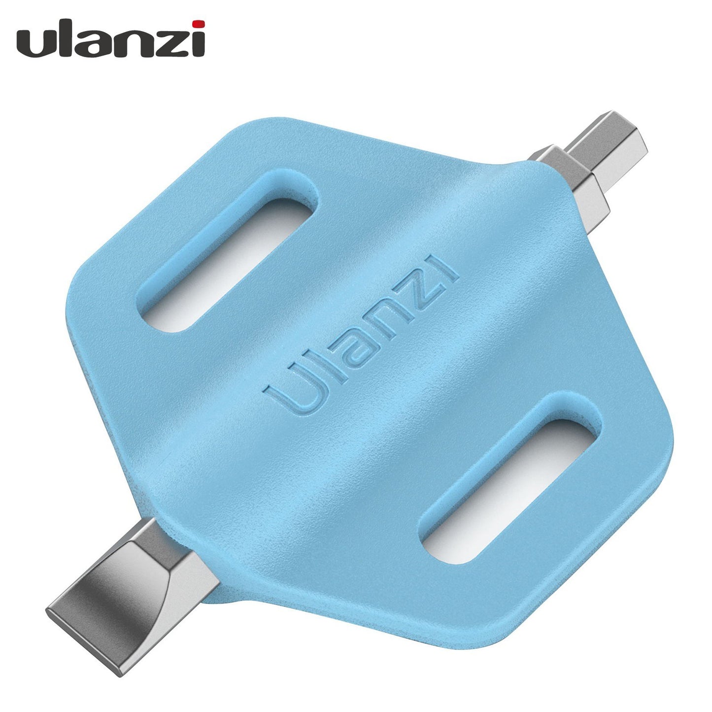 Uniqkart 2-in-1 Mini Screwdriver Dual Heads Straight Hexagonal Screw-Driver Portable Photography Accessory - Sky Blue