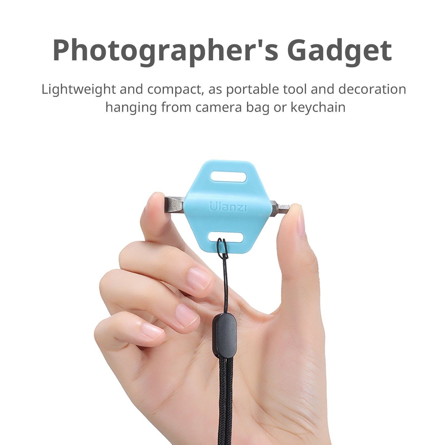 Uniqkart 2-in-1 Mini Screwdriver Dual Heads Straight Hexagonal Screw-Driver Portable Photography Accessory - Sky Blue