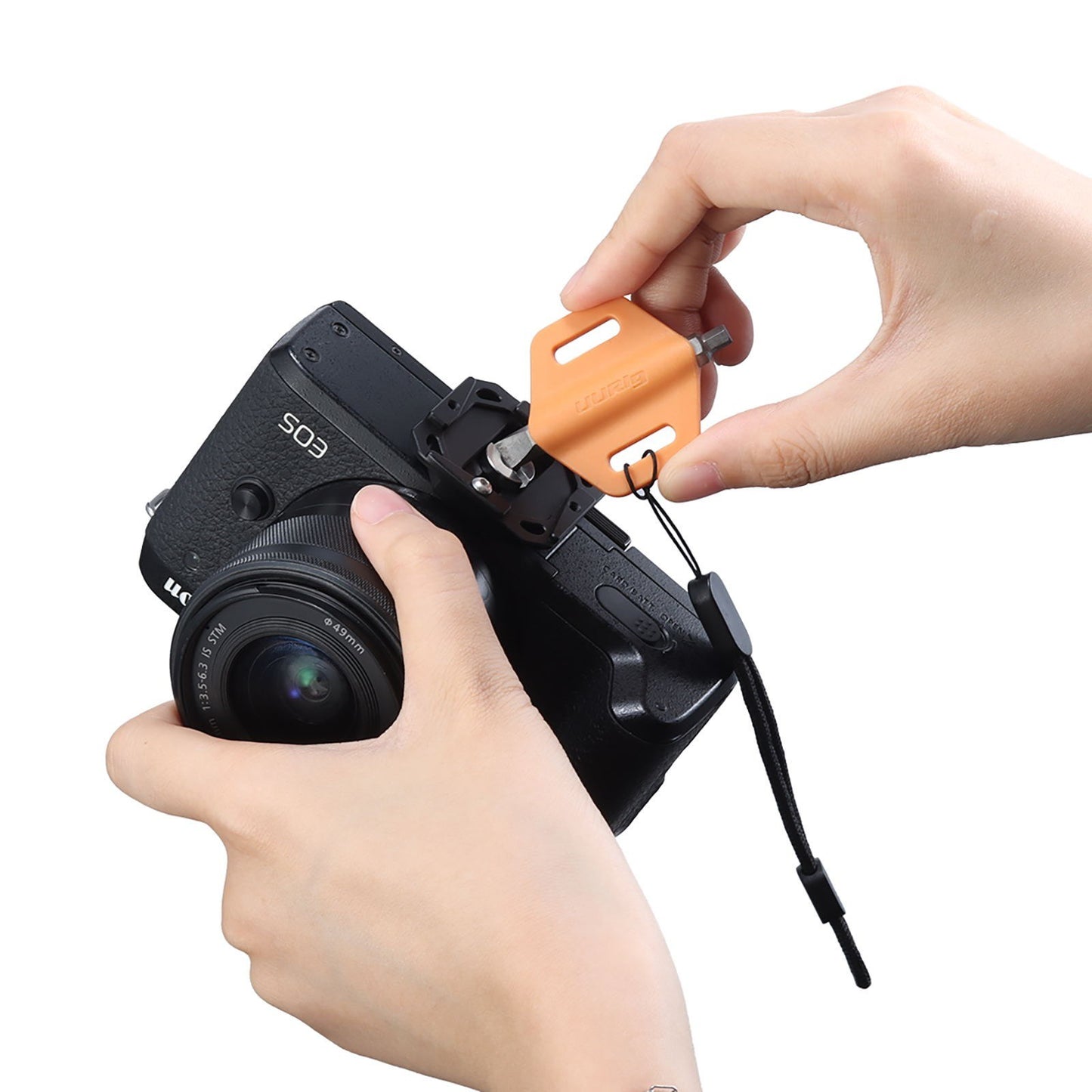 Uniqkart 2-in-1 Mini Screwdriver Dual Heads Straight Hexagonal Screw-Driver Portable Photography Accessory - Orange