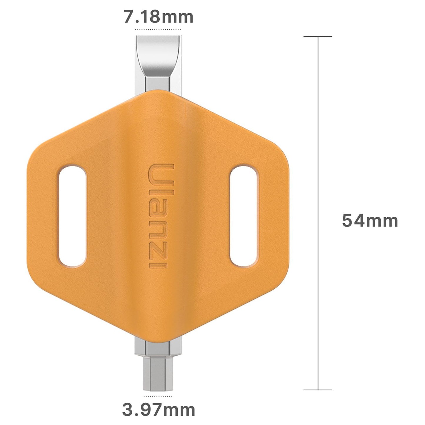 Uniqkart 2-in-1 Mini Screwdriver Dual Heads Straight Hexagonal Screw-Driver Portable Photography Accessory - Orange