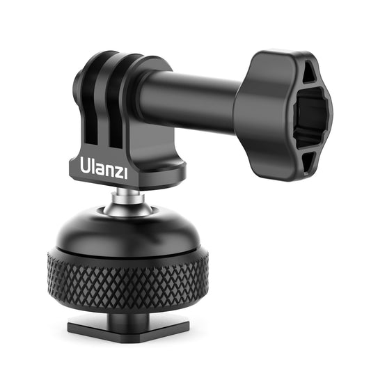 Ulanzi GP-6 Cold Shoe Mount Adapter Aluminum Alloy 360° Rotation Ball Head for GoPro Hero