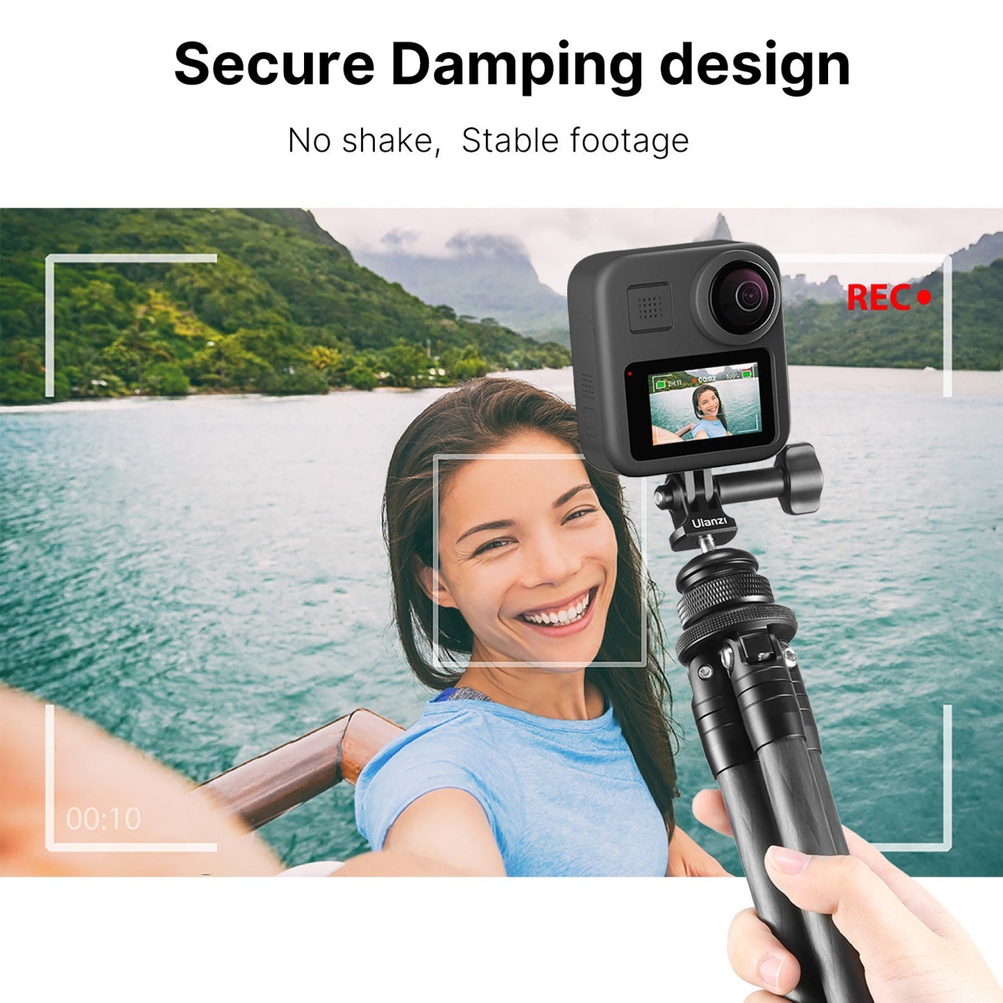 Ulanzi GP-6 Cold Shoe Mount Adapter Aluminum Alloy 360° Rotation Ball Head for GoPro Hero