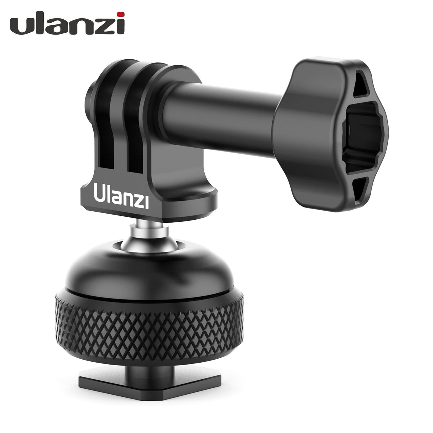 Ulanzi GP-6 Cold Shoe Mount Adapter Aluminum Alloy 360° Rotation Ball Head for GoPro Hero