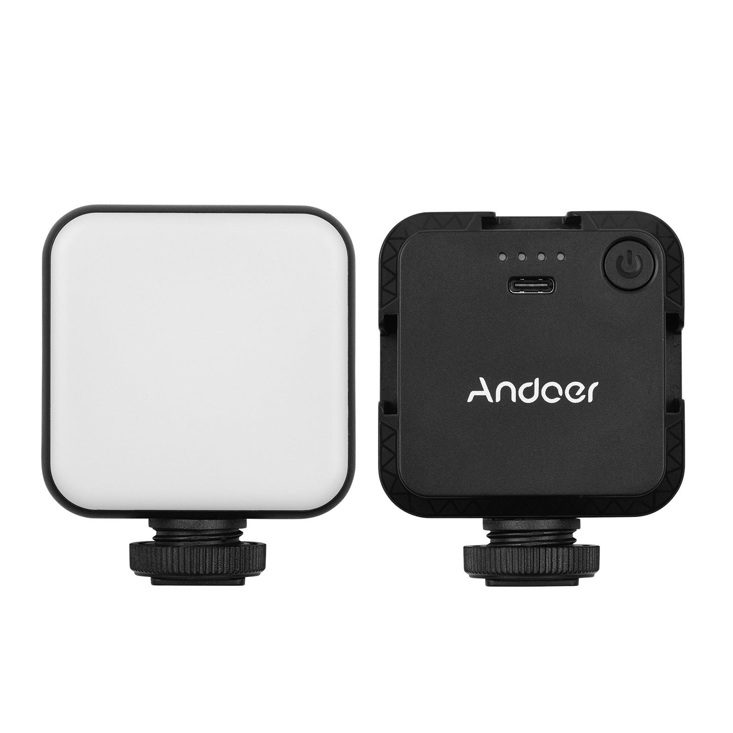 Andoer W36 Mini Video LED Light 5600K Dimmable 4W with 3 Cold Shoe Mounts