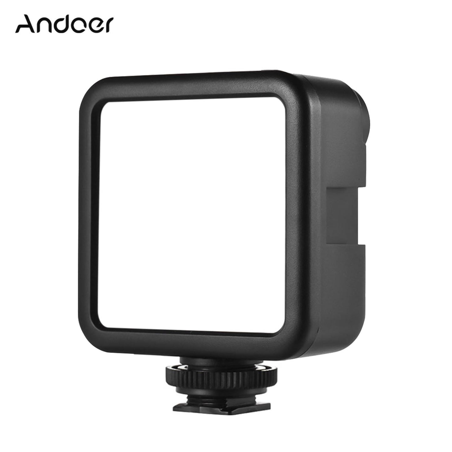 Andoer W49S Mini LED Video Light 5600K Dimmable 5W with 3 Cold Shoe Mounts