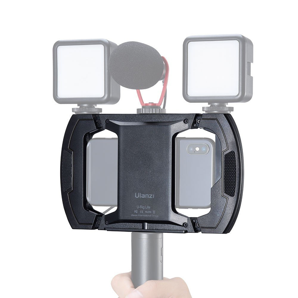 Ulanzi U-Rig Lite Video Vlog Phone Rig Cage with Triple Cold Shoe