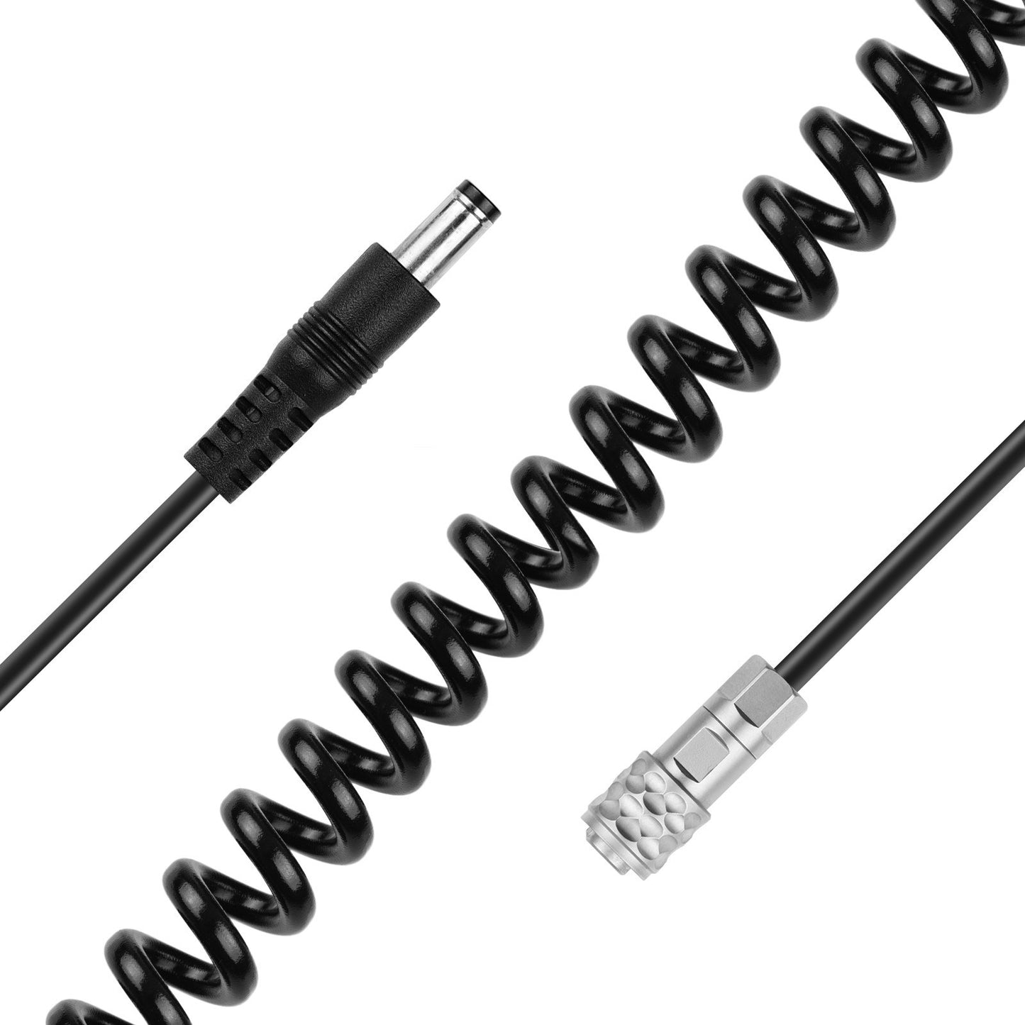 Male to BMPCC 4K/6K Power Cable Straight DC Plug Coiled Cable