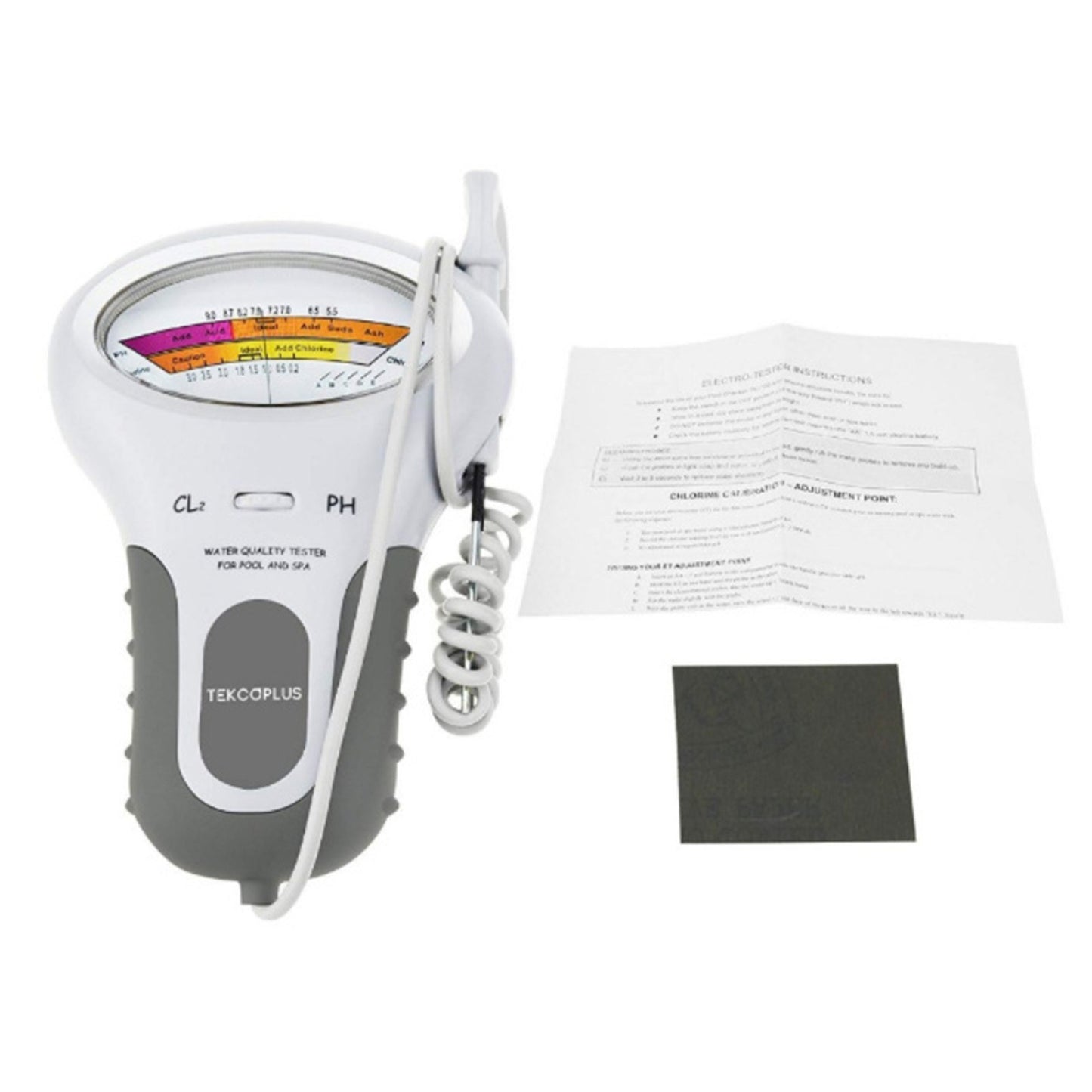 Portable PH Tester Meter with Probe Swimming Pool Water Quality PH CL2 Tester Measuring Tool