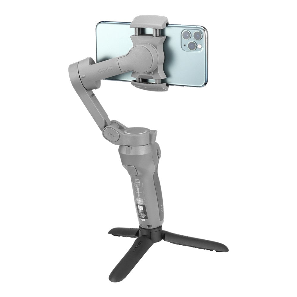 Uniqkart MT-10 Mini Tripod Handheld Monopod Max Loading 2.5KG for DJI OSMO Mobile 3/4 Stabilizer - Black
