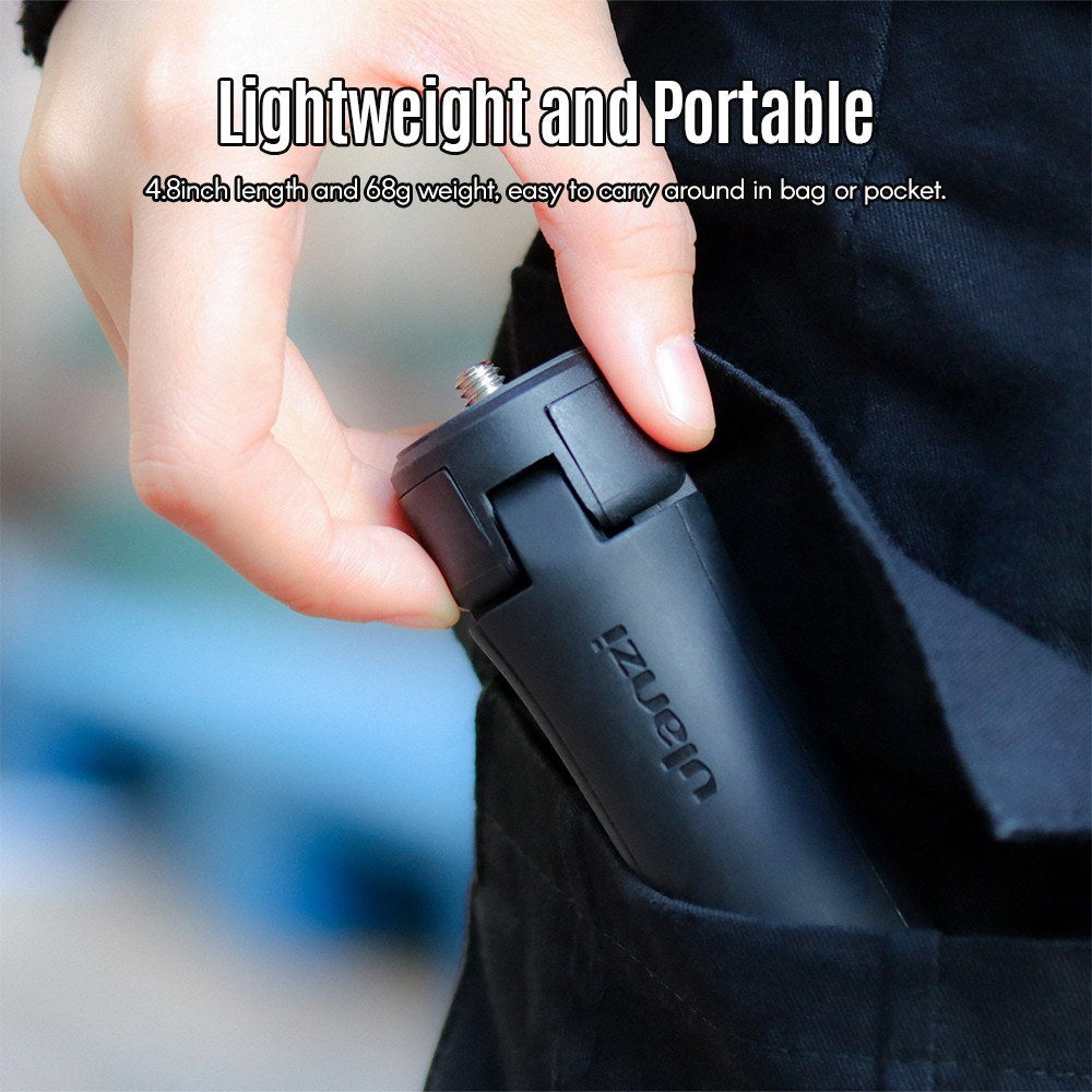 Uniqkart MT-10 Mini Tripod Handheld Monopod Max Loading 2.5KG for DJI OSMO Mobile 3/4 Stabilizer - Black