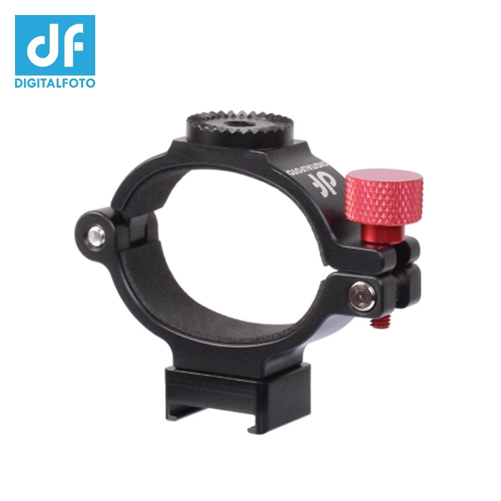 DF DIGITALFOTO OSMO2ANT Extension Ring Adapter Clip Clamp with Hot Shoe for Mic LED Video Light Mount for DJI OSMO Mobile 2 - Hot Shoe