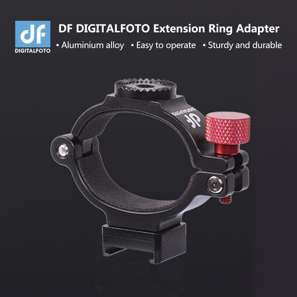 DF DIGITALFOTO OSMO2ANT Extension Ring Adapter Clip Clamp with Hot Shoe for Mic LED Video Light Mount for DJI OSMO Mobile 2 - Hot Shoe