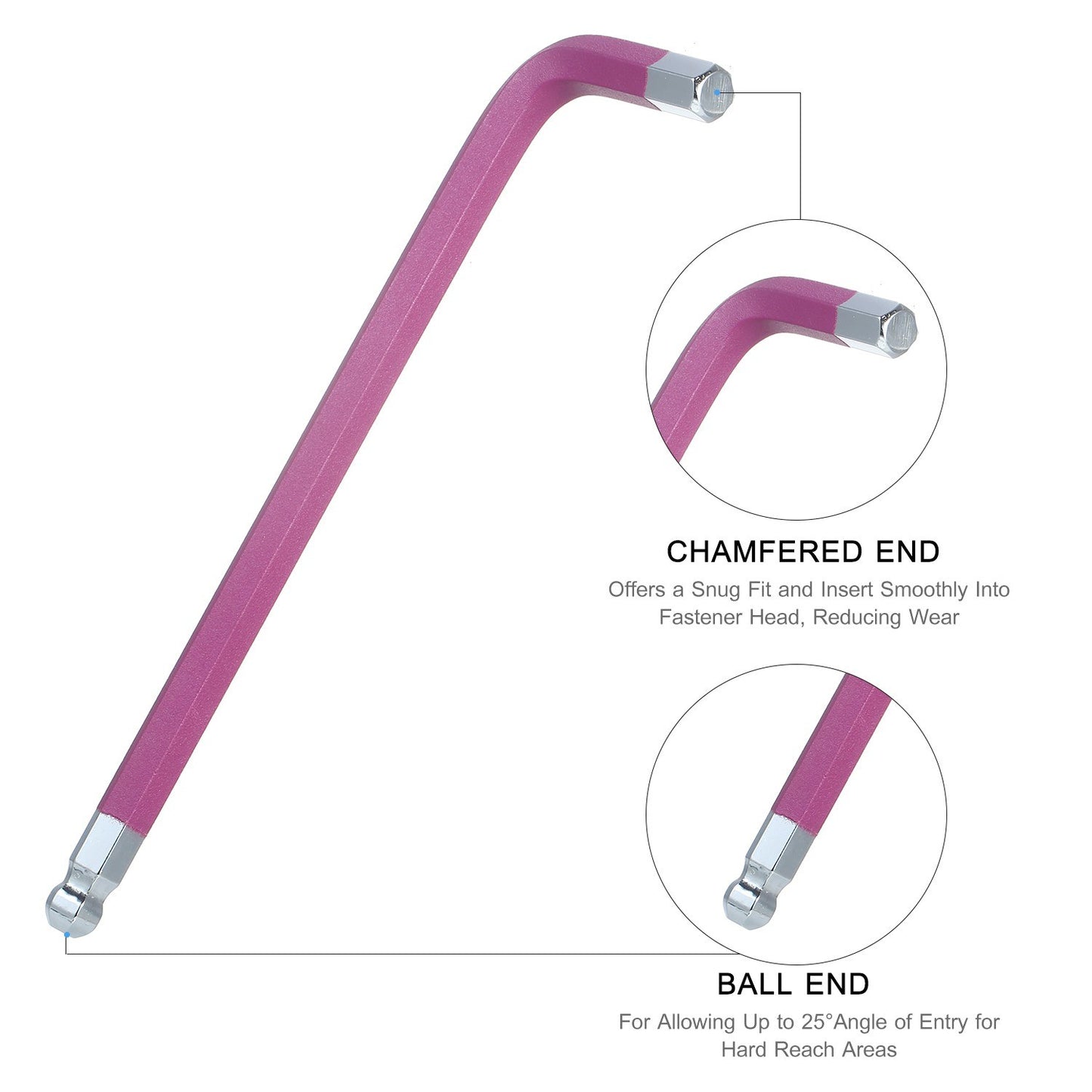 18Pcs/Set Multicolour L-Key Metric Star Long Arm Ball End Hex Key Set Allen Wrench Kit with Holding Case