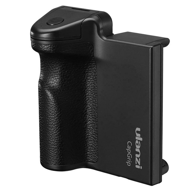 Uniqkart 3 in 1 Phone Selfie Booster Handle Grip Anti-shake Remote Control with PU Grip for Mobile Photography - Black