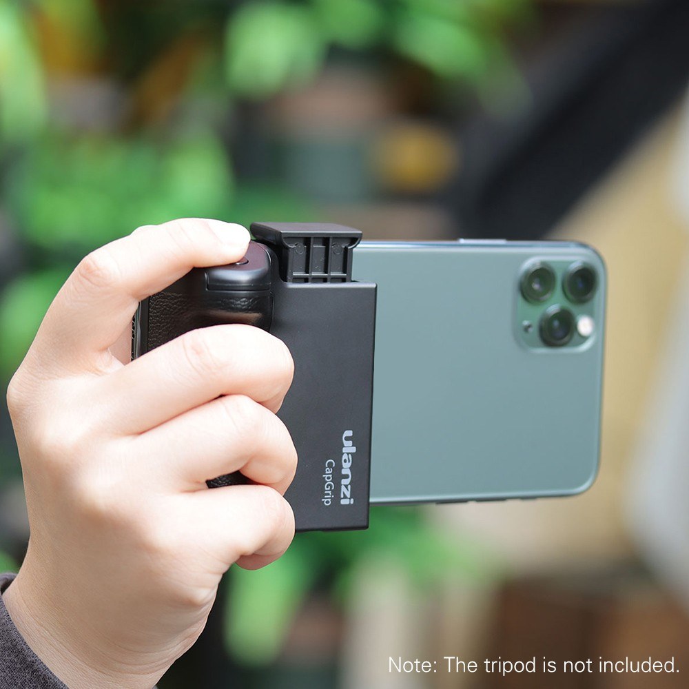 Uniqkart 3 in 1 Phone Selfie Booster Handle Grip Anti-shake Remote Control with PU Grip for Mobile Photography - Black