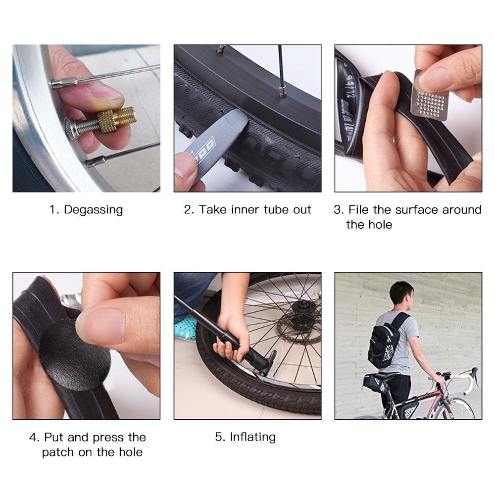 48Pcs Bike Tire Repair Glue Free Patches Bicycle Tyre Inner Tube Puncture Rubber Patches