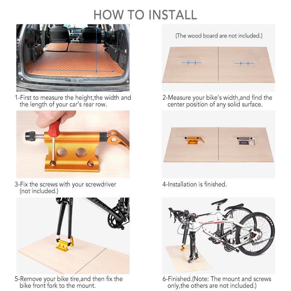 Bike Block Fork Mount Quick Release Bicycle Carrier Bicycle Front Fork Fixed Clip - Silver