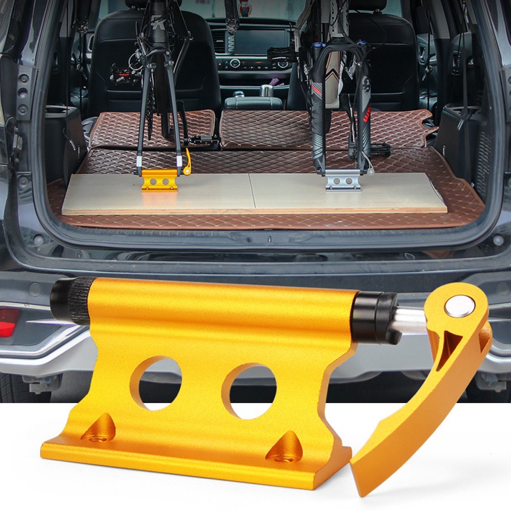 Bike Block Fork Mount Quick Release Bicycle Carrier Bicycle Front Fork Fixed Clip - Silver