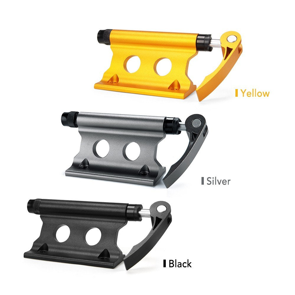 Bike Block Fork Mount Quick Release Bicycle Carrier Bicycle Front Fork Fixed Clip - Silver