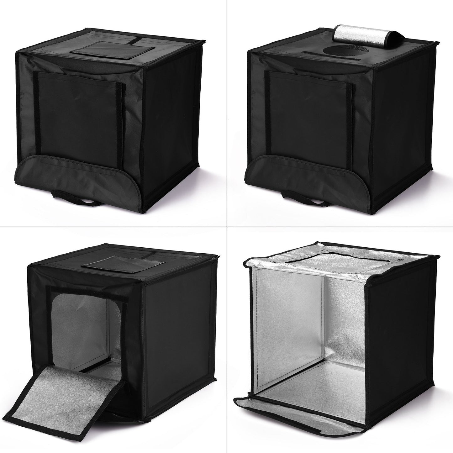 Folding Structure Design 0.4m LED Light Soft Box Set Portable Photo Lighting Modifier Photography Accessory Softbox with Backdrops