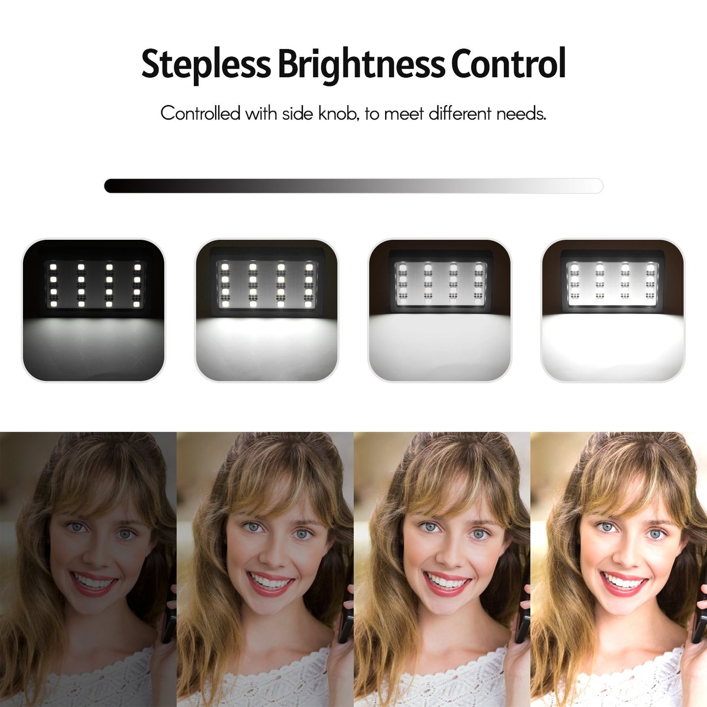 MCOPLUS Mini Video LED Light Panel On-camera Light 5.5W 5500K CRI95+ 16 Beads Dimmable with Diffuser Panel 1/4 Cold Shoe Adapter Rechargeable 2200mAh Battery