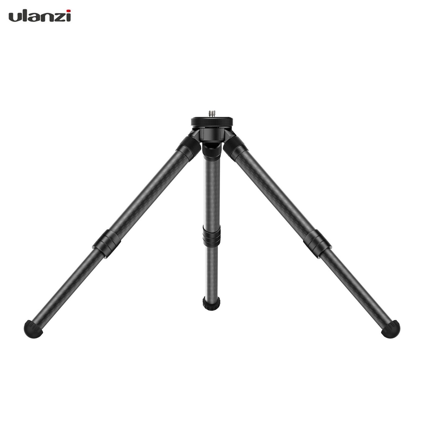Uniqkart Lightweight Extendable Carbon Fibe Table Tripod Stand 2-height 2-angle Adjustable with Universal 1/4 Interface for DSLR SLR Phone Holder