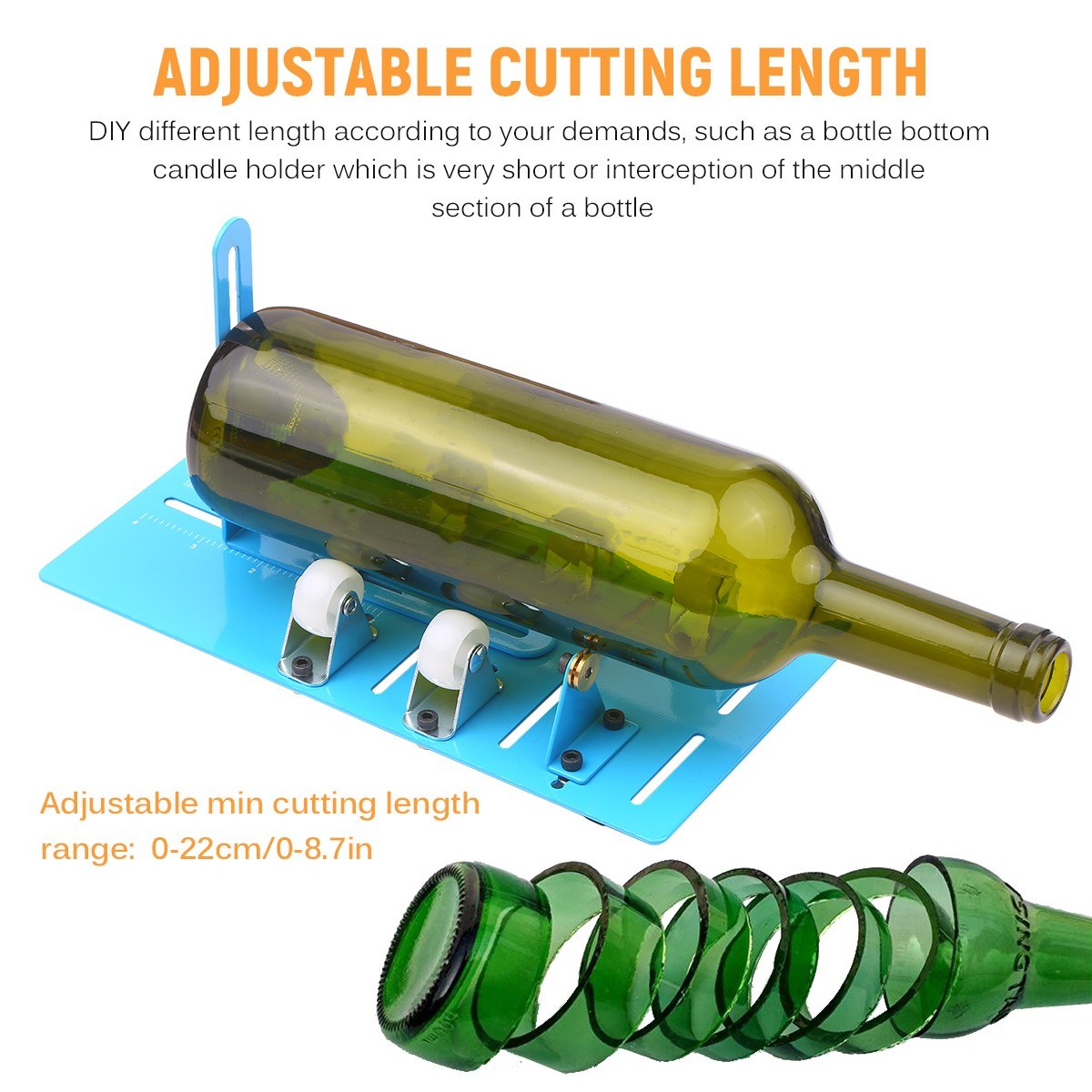 Upgrade Glass Round Bottles Cutter Bottle Cutting DIY Machine Alcohol with Scale - Type B