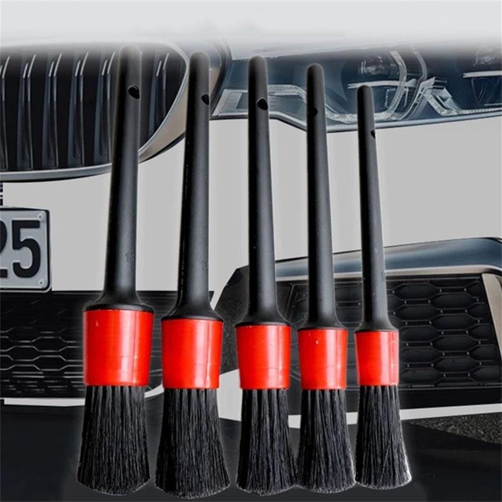 9Pcs Car Cleaner Brush Set Including Premium Detail Brush, Wire Brush and Car Wash Mitt