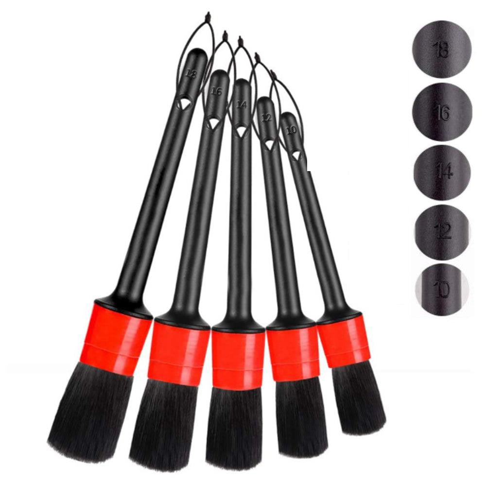 9Pcs Car Cleaner Brush Set Including Premium Detail Brush, Wire Brush and Car Wash Mitt