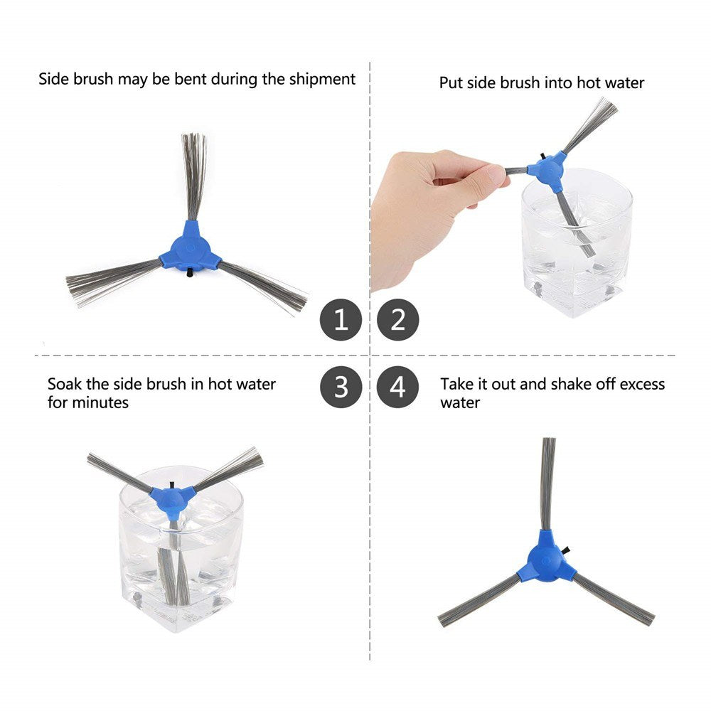 Hepa Filter Kit Side Brush Set Replacement for Eufy RoboVac Room Cleaning with Brush Clean