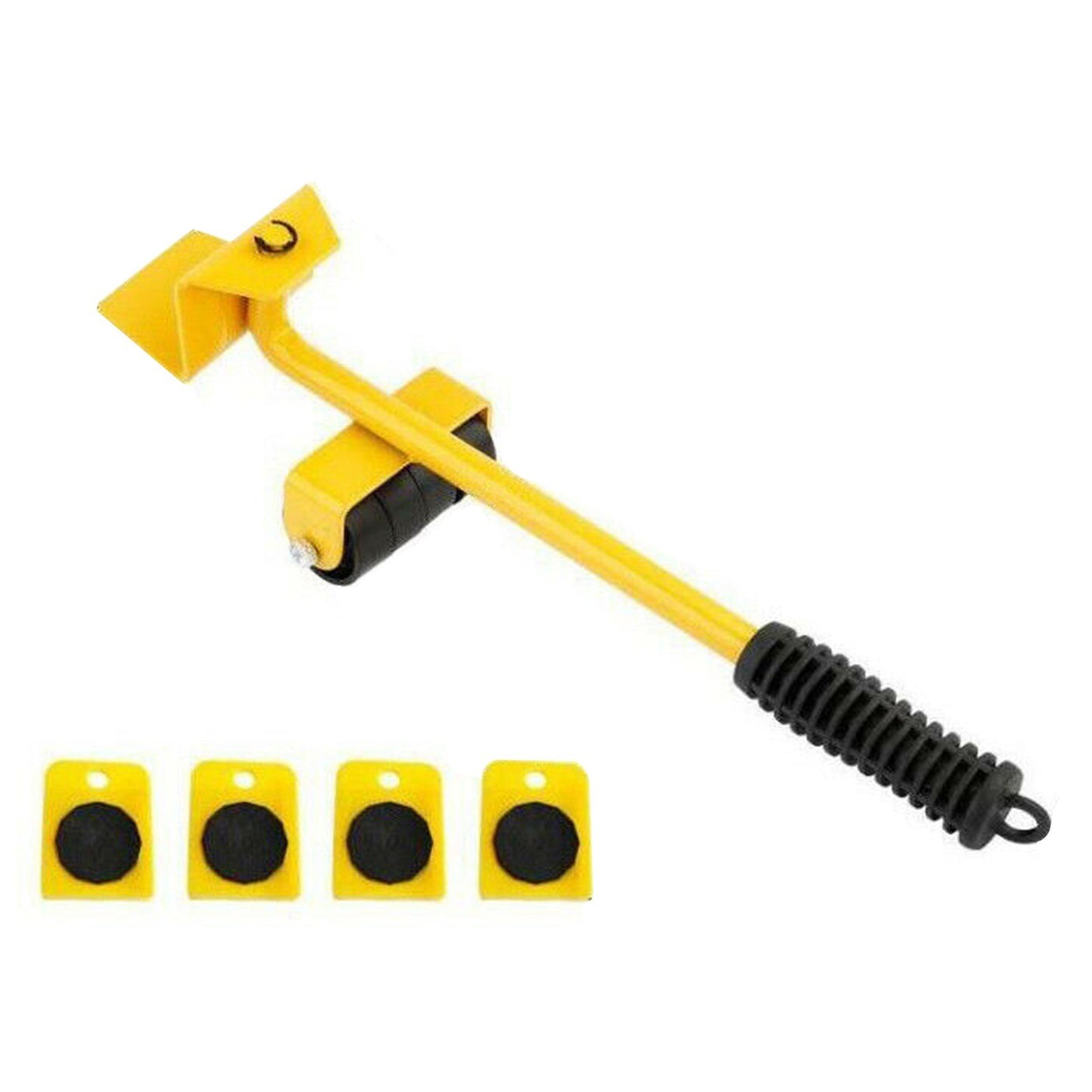 5PCS Heavy Furniture Moving Lifter Easy-move Tool with 4 Slide Glider Wheel - Yellow