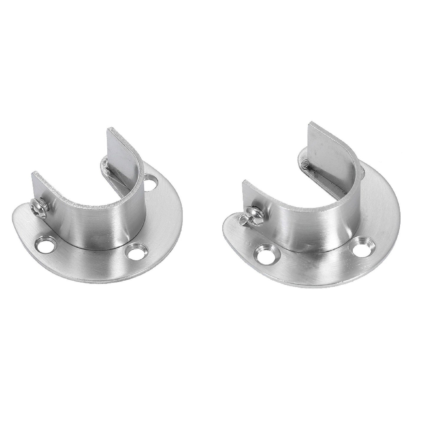 2pcs Anti-corrosion Closet Pole Sockets Set of 2pcs U-shape Rod Socket Stainless Steel Closet Rod Holder Support