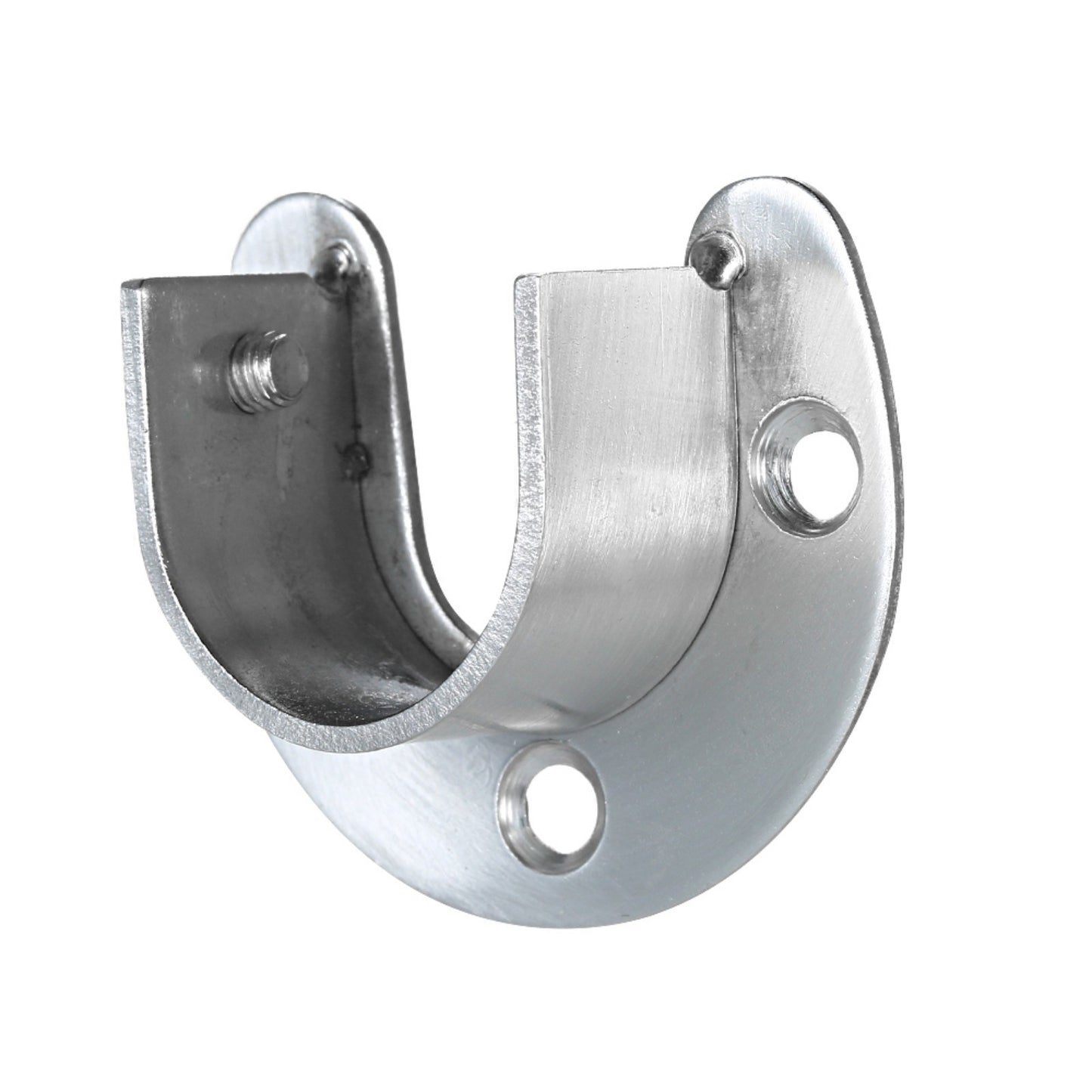 2pcs Anti-corrosion Closet Pole Sockets Set of 2pcs U-shape Rod Socket Stainless Steel Closet Rod Holder Support