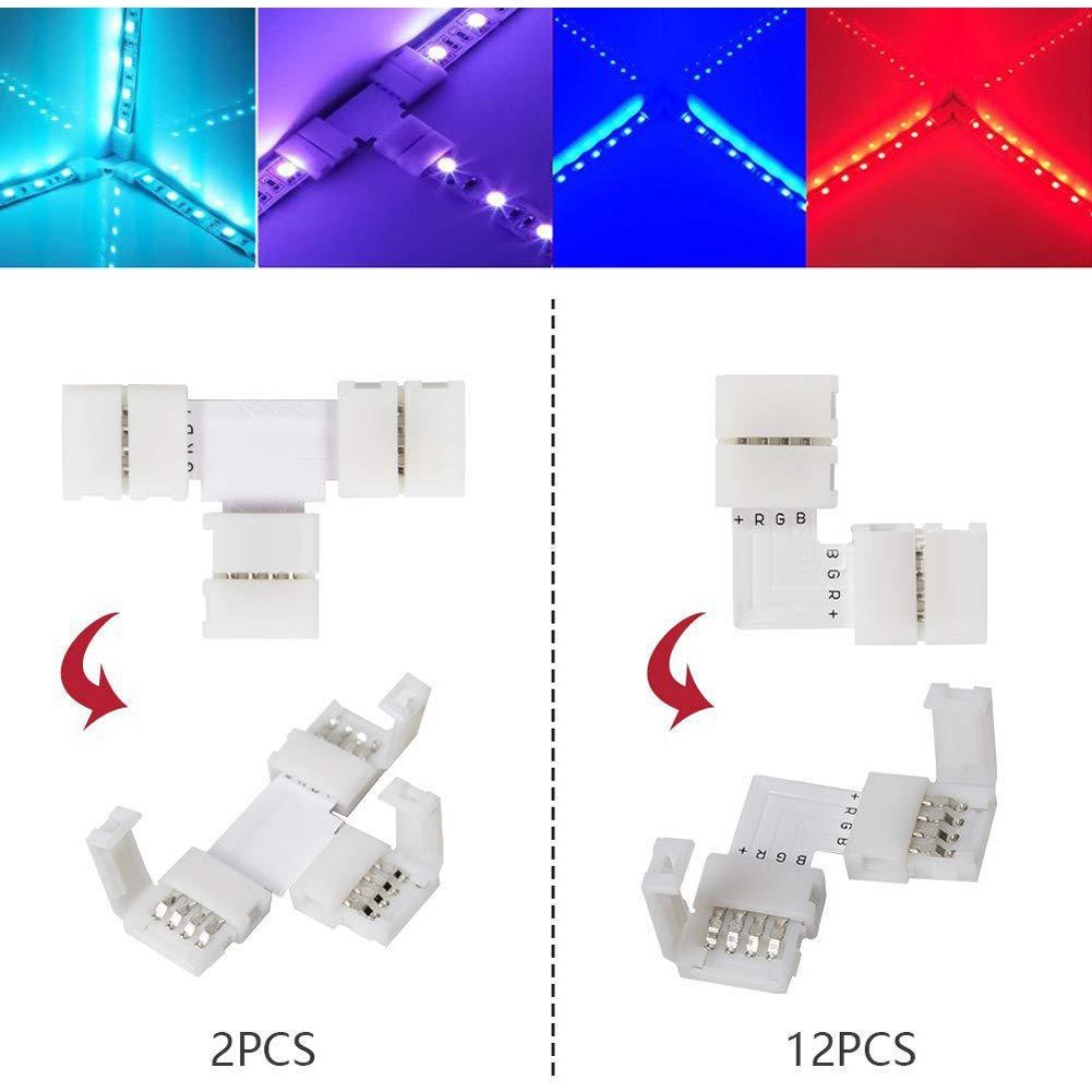 95pcs 5050 RGB LED Light Wire Strip Connection Connector Terminal-Splice Kit Accessory Tool