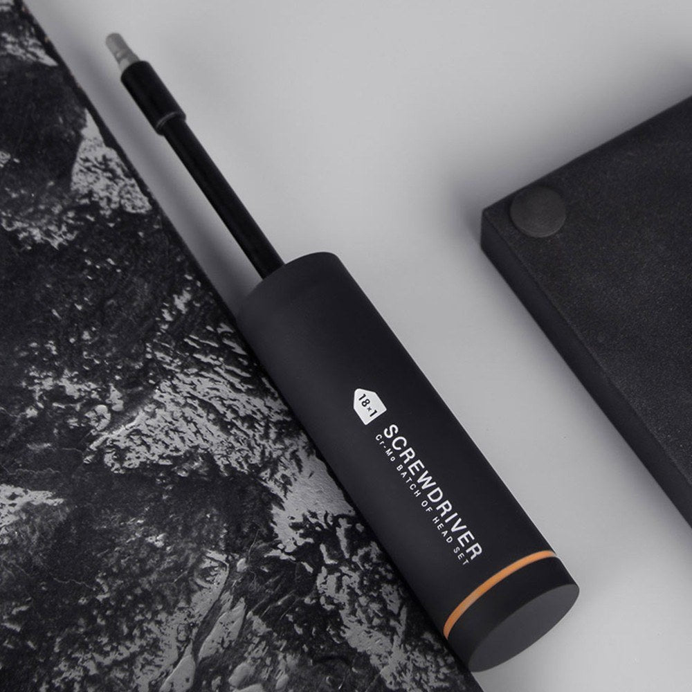 JIUXUN Screwdriver Set 18 in 1 Precision Screwdriver Bit Set with Nut Driver/Wheel Storage Design Repair Tool