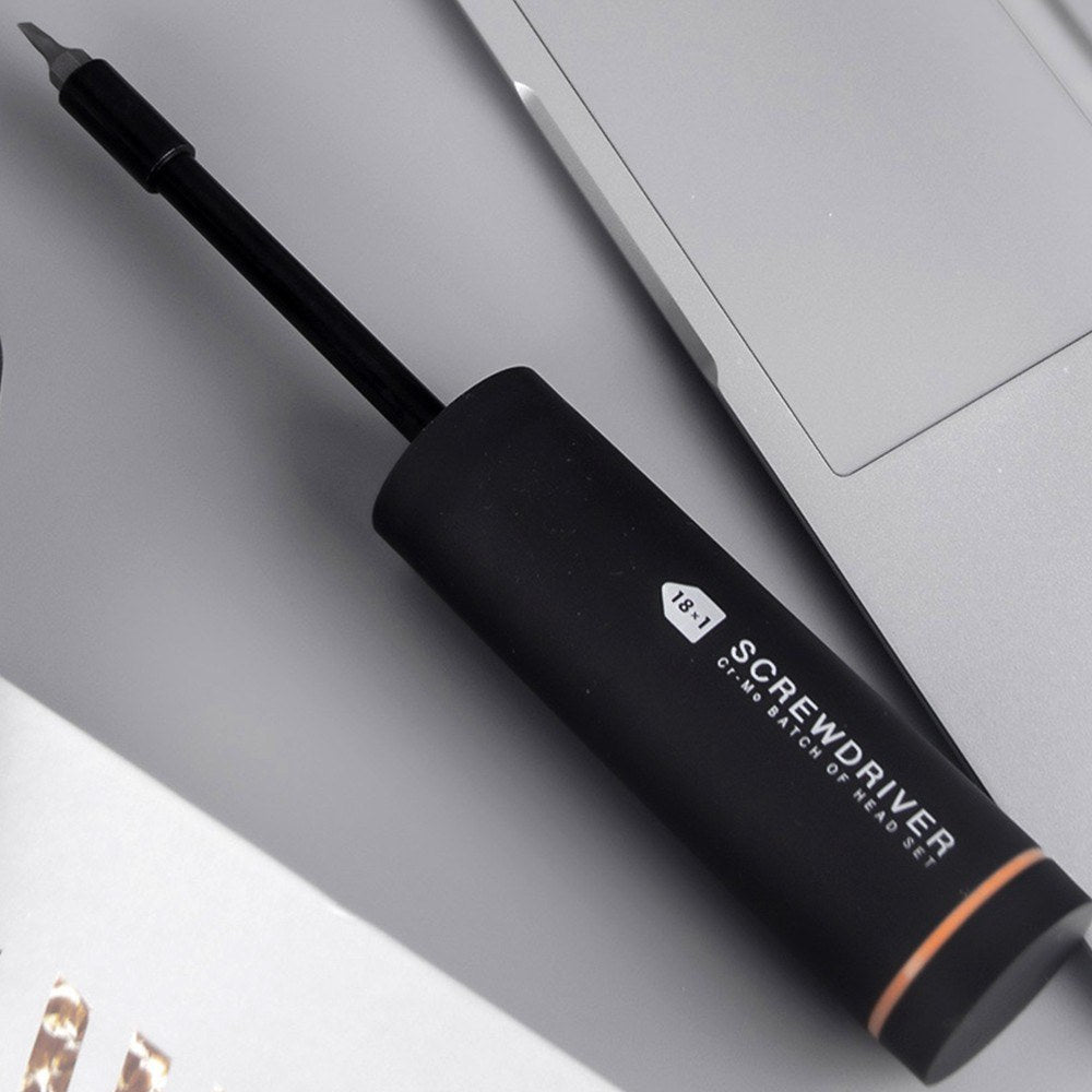 JIUXUN Screwdriver Set 18 in 1 Precision Screwdriver Bit Set with Nut Driver/Wheel Storage Design Repair Tool