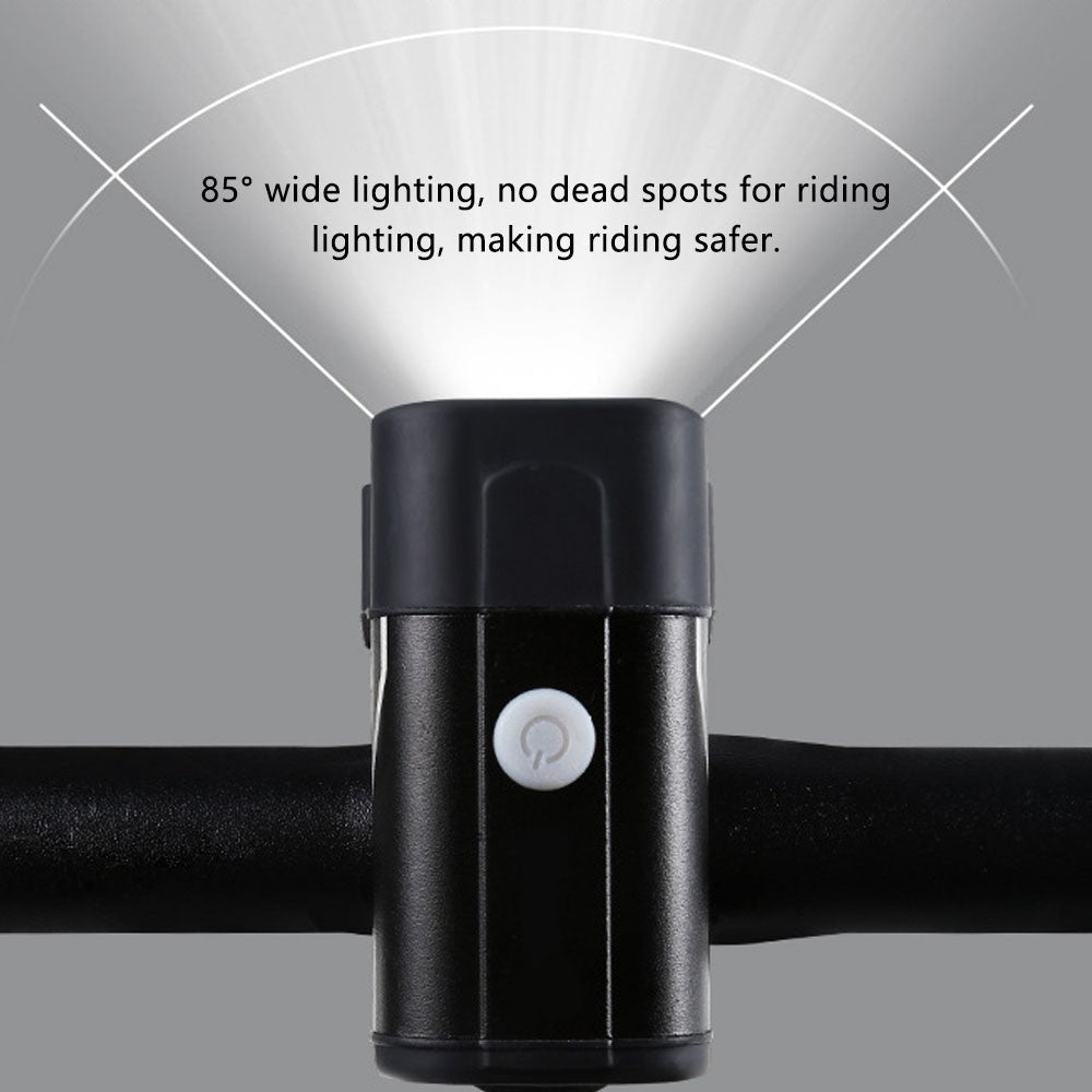 5 Modes Bicycle Headlight USB Rechargeable Aluminum Alloy Warning Light Waterproof Bike Front Light