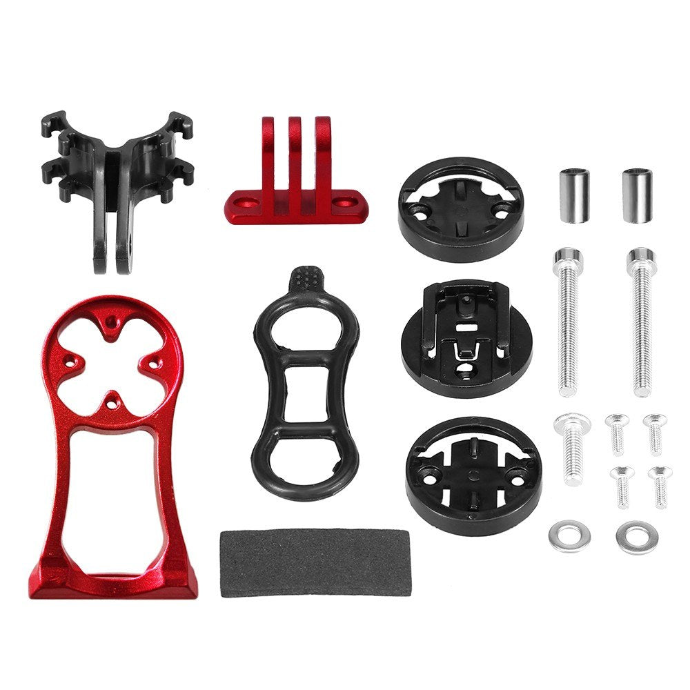 Bicycle Computer Sports Camera Mount Holder Bike Handlebar Mount Computer Bracket for Garmin/Bryton/CATEYE - Red