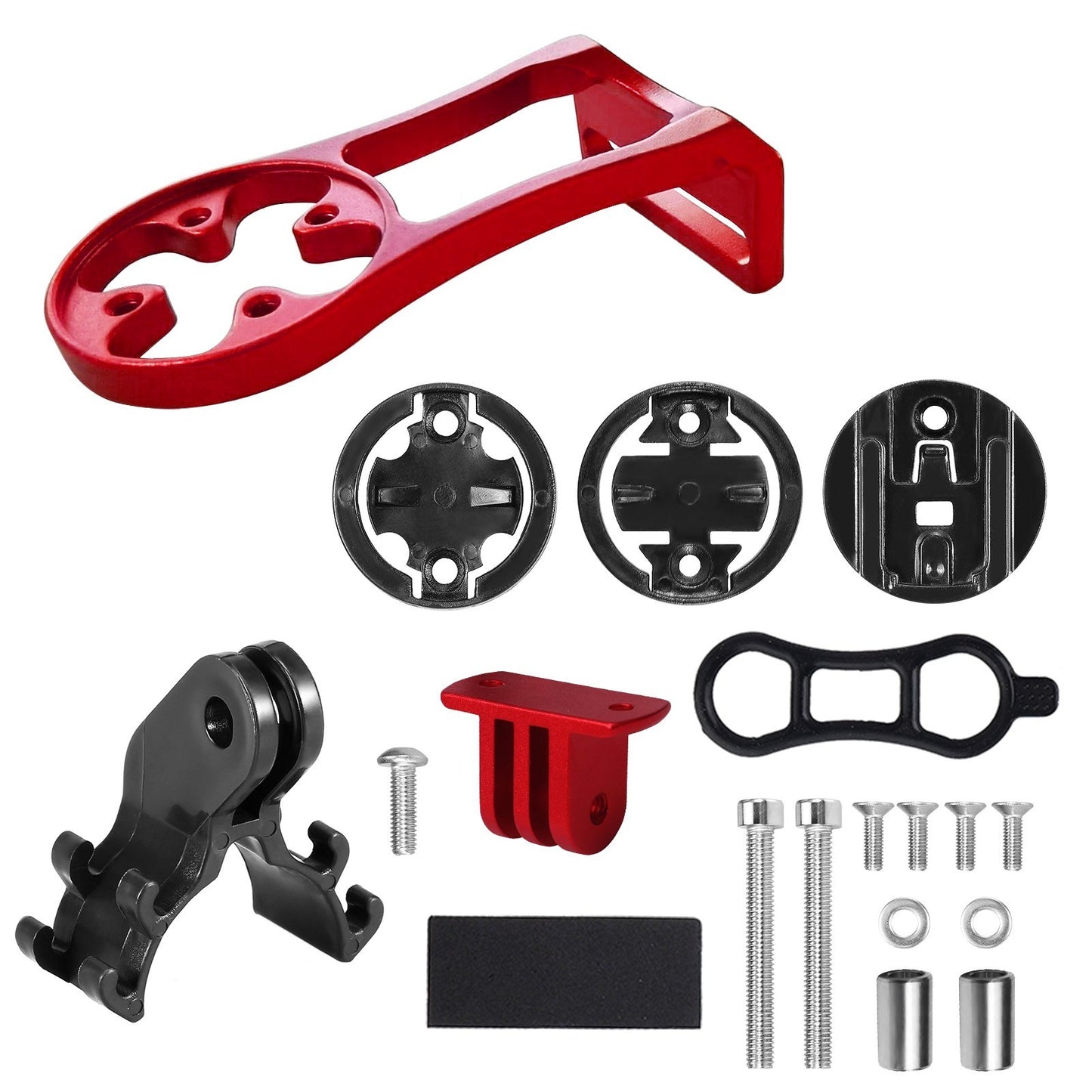 Bicycle Computer Sports Camera Mount Holder Bike Handlebar Mount Computer Bracket for Garmin/Bryton/CATEYE - Red