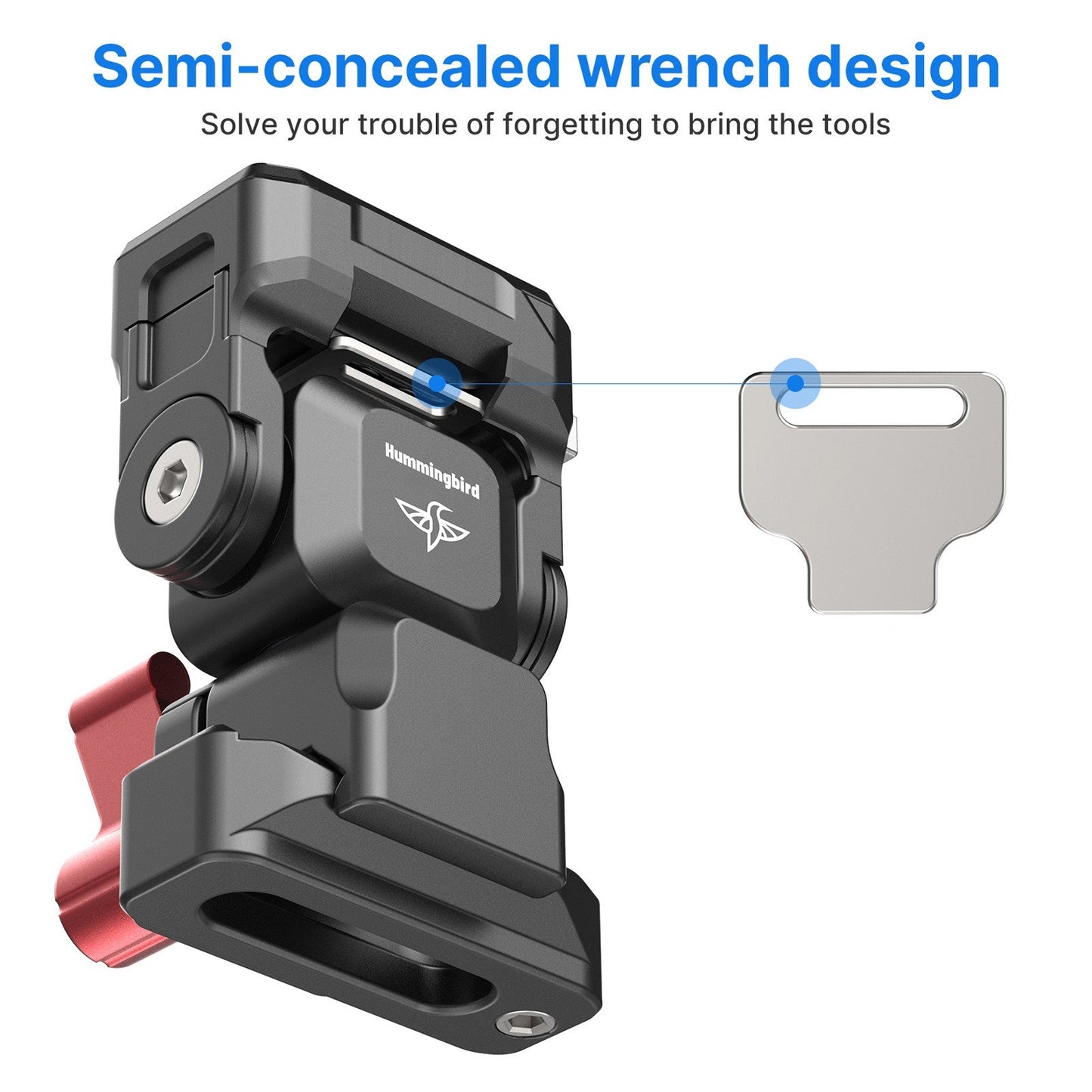 ULANZI R082 Mini Monitor Quick Release Mount Adapter Head 1.5KG Payload with Quick Release Plate One Key Unlock Rotatable Tilt for Monitor Camera Mounting