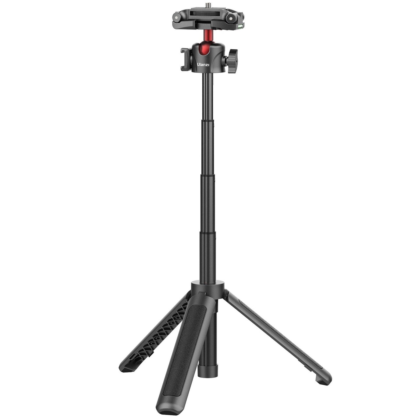 ULANZI MT-41 Portable Compact Desktop Macro Mini Tripod 4 Sections Foldable Collapsible Stand with 360 Degree Ball Head for Cameras Video Micro Shooting - Black