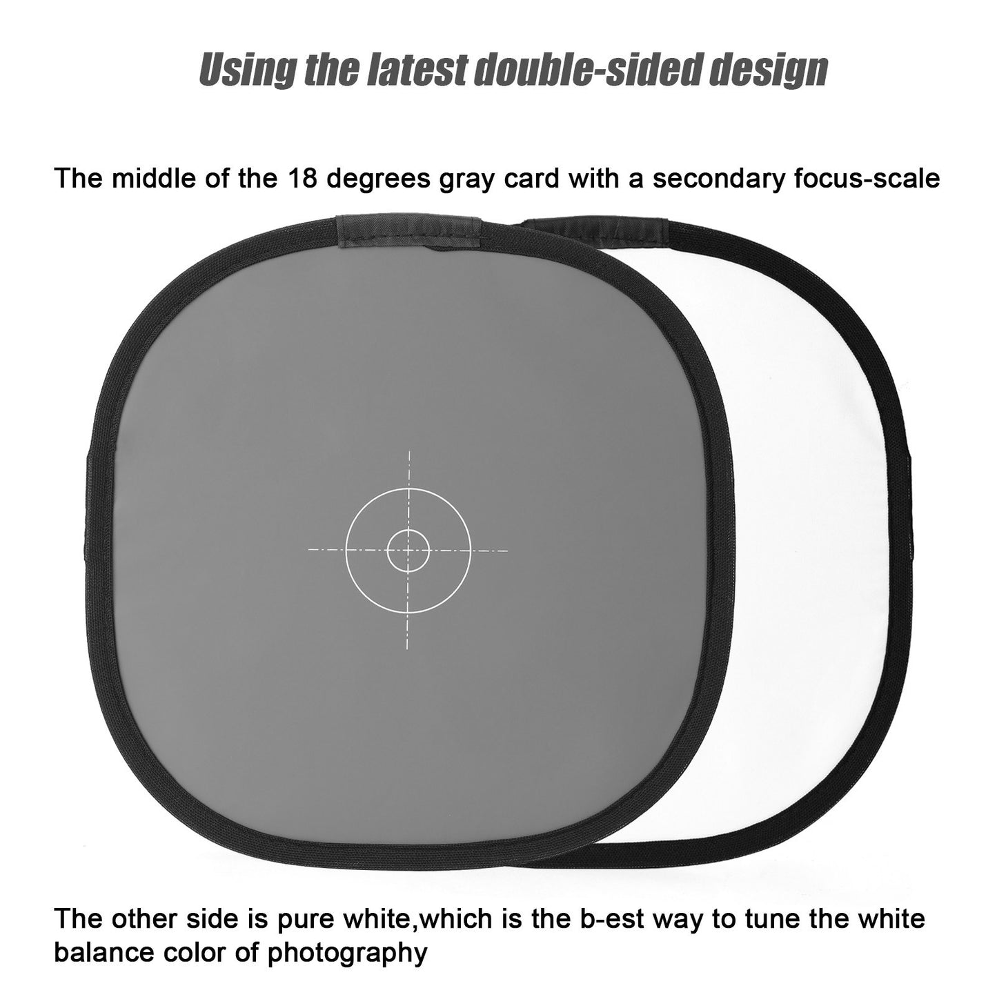 300mm Portable Photography Reflector Gray and White Balance Card Photographic Focus-Board Photography Tools