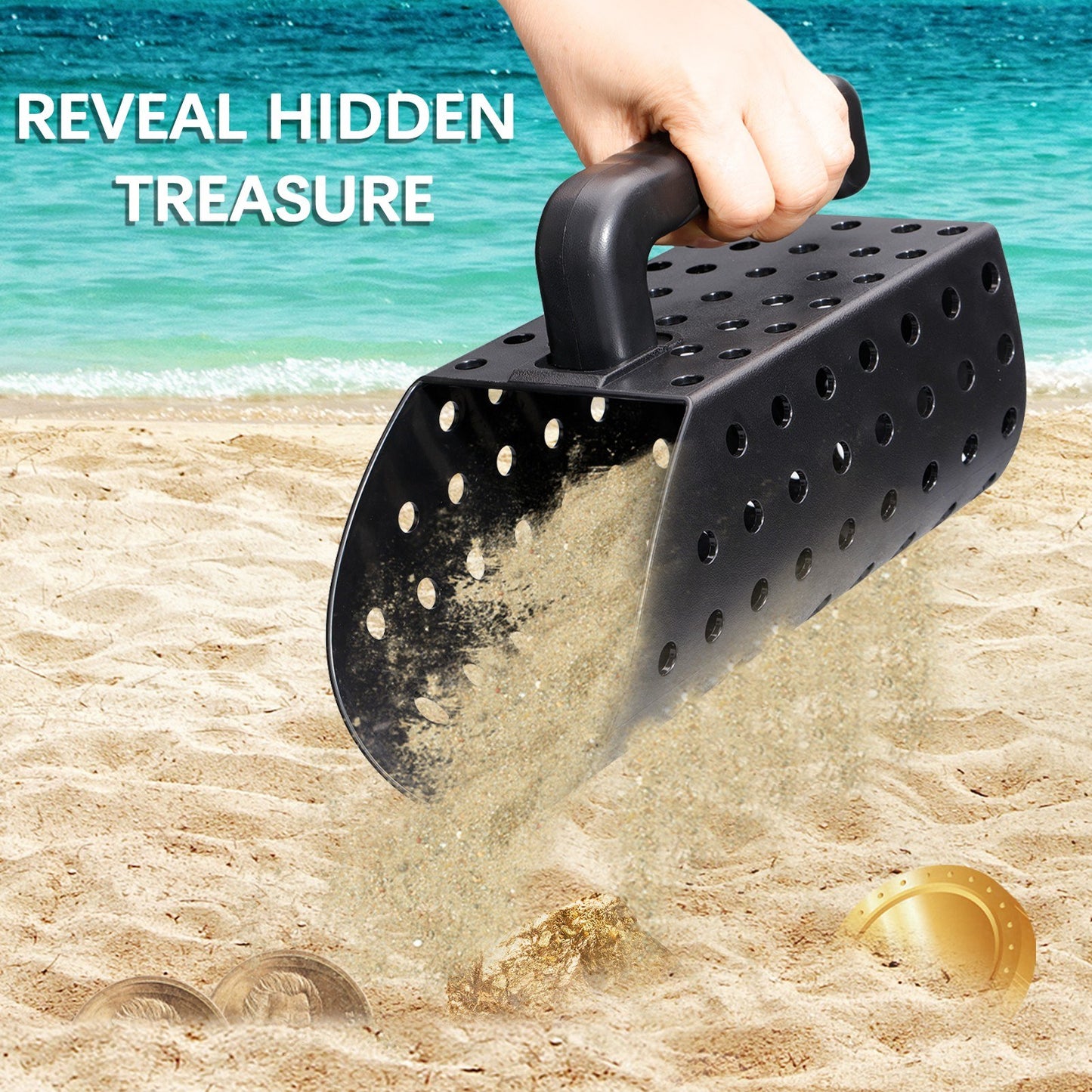 2Pcs/Set Sand Scoop Shovel Set Metal Finder Accessory Treasure Hunter Tool Accessory