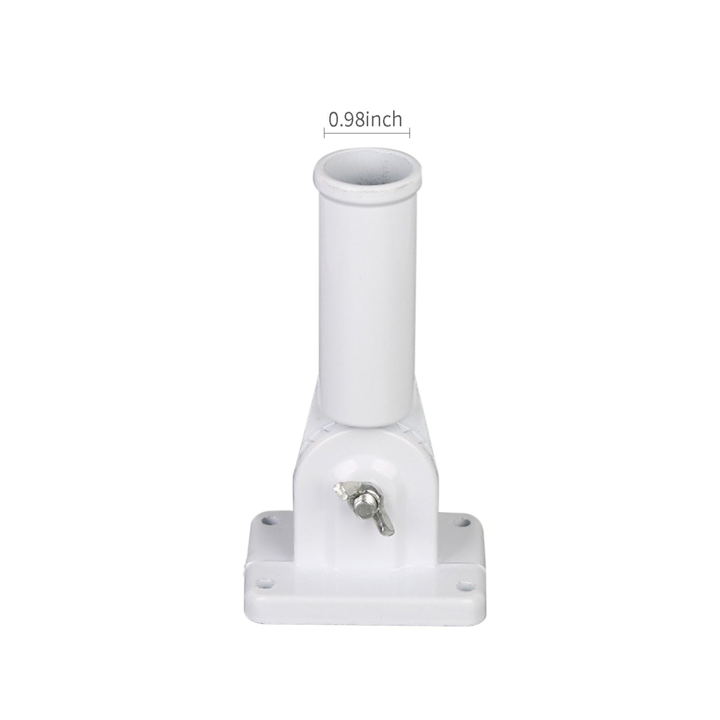 90-degree Adjustable Wall Flag Pole Base Mounting Bracket with Hardware Aluminum Flag Holder Bracket