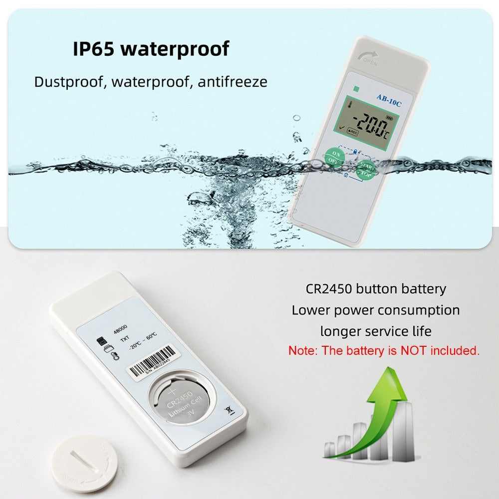 AB-10C Reusable USB Temperature Data Temperature Recorder Logger with 48,000 Record Capacity