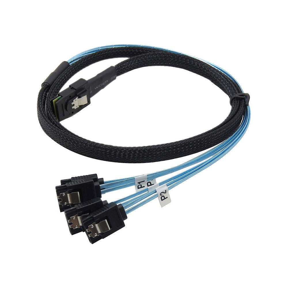 Mini SAS SFF-8087 to 4 SATA Hard Disk Cable Server Data Multiple Ports Cable - 1M