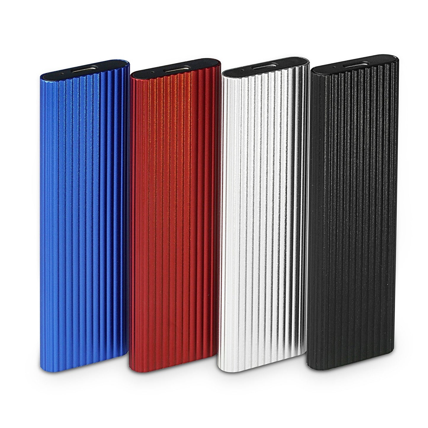 M.2 NVME/SATA Aluminum Alloy Hard Drive Enclosure 10Gbps High Speed Transmission Dual Protocol with OTG for M.2 SSD - Blue