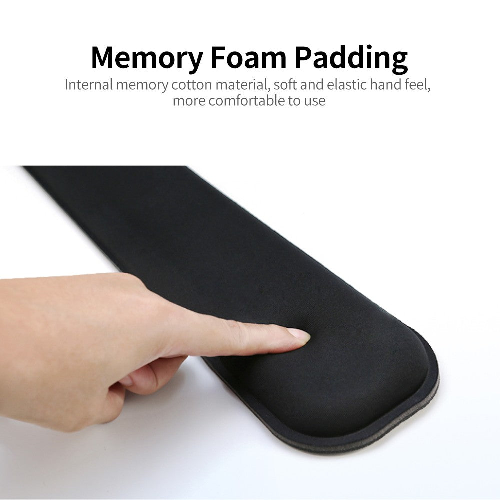 Memory Foam Keyboard Wrist Rest Office Gaming Ergonomic Wrist Pad Cushion - Black