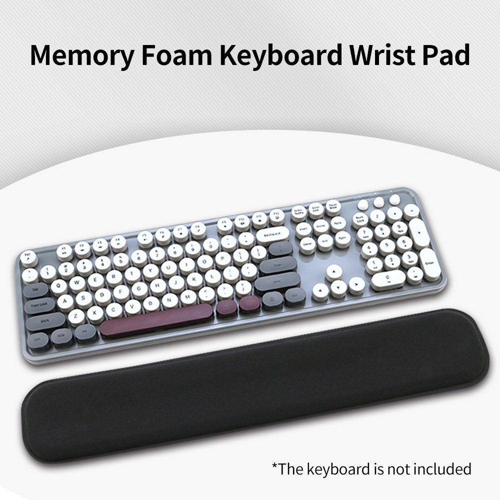 Memory Foam Keyboard Wrist Rest Office Gaming Ergonomic Wrist Pad Cushion - Black